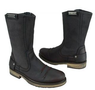NEW Harley Davidson Skylar Dark Brown Leather/Canvas Womens Boots