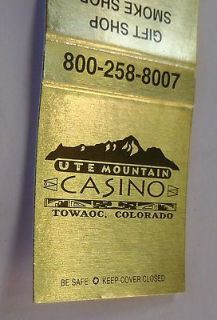 1990s? Matchbook Ute Mountain Casino 11 Lucky Miles South of Cortez 