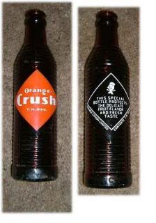 vintage brown orange crush soda mixer bottle from canada  