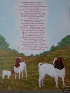 boer goat print from original oil painting with prayer time