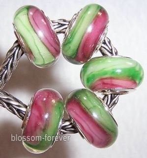 10PCS Red Apple Murano Lampwork Glass Beads fit European Charm 