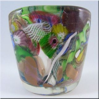 avem murano 1950 s zanfirico aventurine green glass vase from