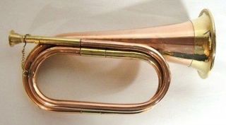 brass and copper boy scout military bugle 