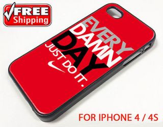   DAMN DAY Just Do It Nike iPhone 4 / 4S Case Apple Phone Cover Plastic