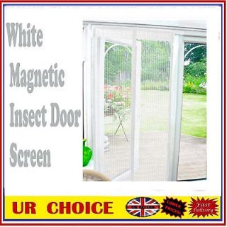 Brand New White Magnetic Insect Door Screen Curtain Wasp Patio Draught