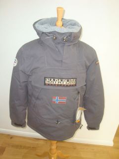 napapijri geographic skidoo 12 over head jacket ash grey
