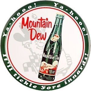 vintage mountain dew sticker decal 3 diameter 