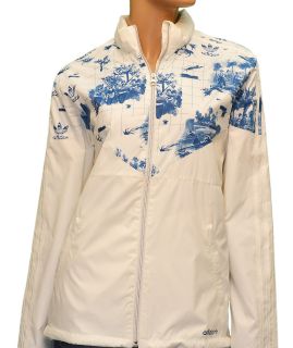Adidas Originals Womens Colorado Windbreaker Jacket Coat White/Blue