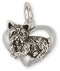 yorkshire terrier charm jewelry sterling silver yk26c 