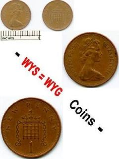 One 1971 UK Copper New Penny British English coin
