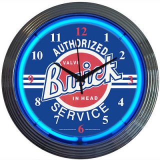 buick authorized service neon clock sign valve in head time