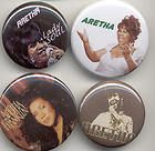 Aretha Franklin buttons American queen of soul R&B female singer 