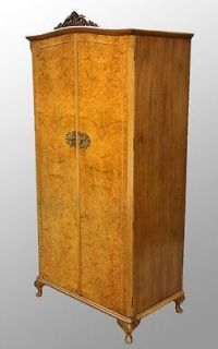 Newly listed 15596 Antique Burl Walnut Two door Fitted Wardrobe