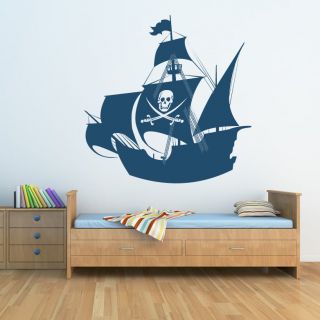 Pirate Ship Kids Pirates Transport Wall Art Sticker Wall Decal 
