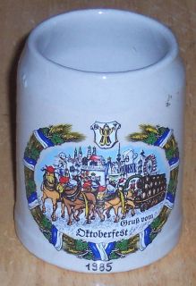 Oktoberfest Handarbeit Beer Stein (West Germany); 1985