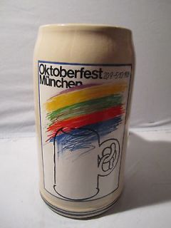 Official 1986 German Oktoberfest Beer Stein Munchen Ceramic Rastal 