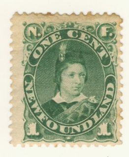 newfoundland stamp scott 44 1 cent prince edward mh from