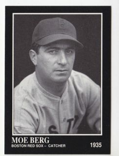 moe berg red sox 1991 conlon collection card 184 from