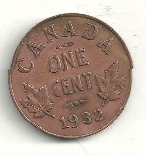 VERY NICELY DETAILED HIGH END 1932 CANADA (CANADI​AN) ONE CENT M196