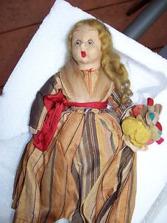 Antique Cloth Girl Lady Doll Made In Italy Italian Lenci ? Fancy Dress 