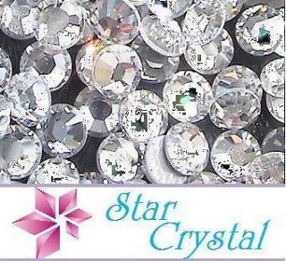 Star Crystal Rhinestones Hotfix Crystal Clear Multi Size Your Choice x 