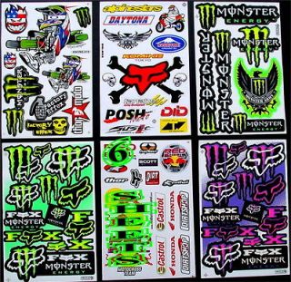 Sheets Stickers ps3 boys scooter girls Mini motocross Rockstar GPS 