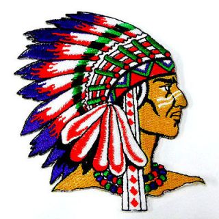 I0173 Indian Native American Tribe Chief 4 Iron On Patch Embroidered 