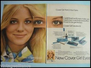 1972 cover girl cosmetics cybill shepherd 70 s print ad
