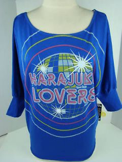 harajuku lovers dazzling blue disco baby tee shirt 1313