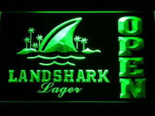082 g landshark lager beer open bar neon light sign