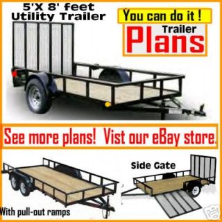 plans 5 x 8 utility cargo atv motorcycle trailer time