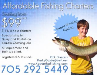 Peterborough Area, Ontario   Fishing Guide Charter   Muskie, Bass 