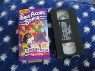 DISNEY SING ALONG SONGS THE HUNCHBACK OF NOTRE DAME VHS VIDEO TOPSY 