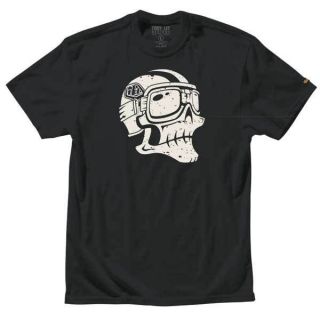Troy Lee Designs TLD Premium Ghost Rider Skull Black Slim Tee T Shirt 