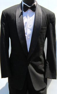 Mens Classic Black One Button Shawl Tuxedo Jacket Wedding Prom Bargain 