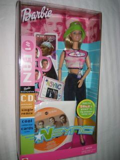2000 Nsync Barbie Make Her Dance and Wave Her Sign with CD Single 