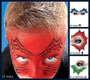  Art Spider Web Face Paint Stencil Template Airbrush Halloween Kids