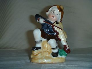 Vintage Little Boy Playing a Violin Figurine Made in Occupied Japan