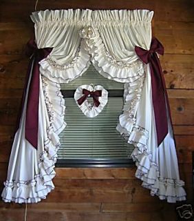new vickies custom made country ruffled curtains 200x63 time left