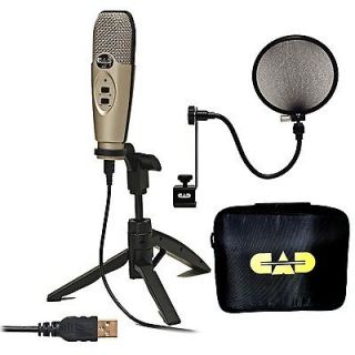 CAD U37 USB Studio Quality Microphone Recording Bundle Plug n Play 