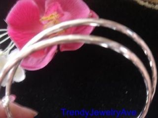   Clip on twisted silver plated Hoop Huggie prom non pierced Earrings