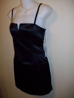 Forever 21 Dress Formal Black Silver Size 6 8 Sexy Open Bust ♥