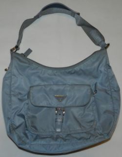 prada light blue vintage handbag l 14 36 h 11