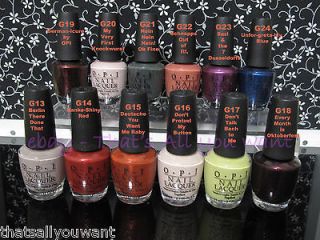 opi nail polish lacquer germany fall 2012 collection various colors