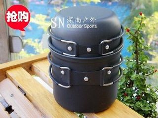   Hiking cookware Backpacker Cookout Foldable Pot Pan Picnic Utensil