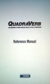 alesis quadraverb 20k processor reference manual bound from united 