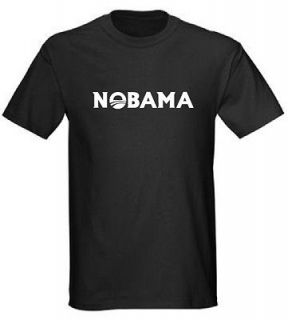 Nobama anti obama T Shirts S M L XL 2XL Funny Black Republican change 