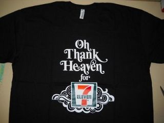 New Oh Thank Heaven for 7 Eleven Black T Shirt These Were Sold Only at 