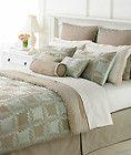 CITY CHIC GREEN LEAVES WHITE QUEEN Comforter 5PC Set