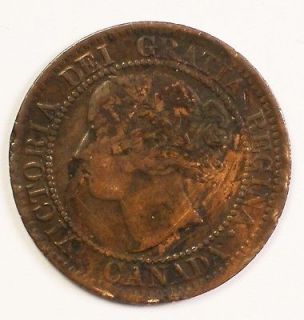1859 Canada Large Cent Coin One Penny Wide 9 Variety Nice Medium Grade